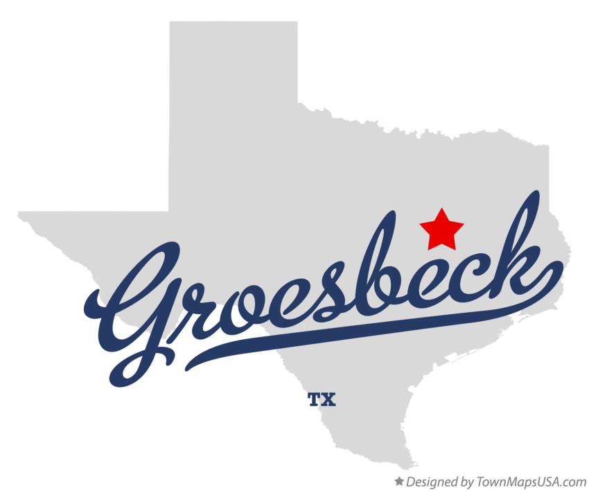 Map of Groesbeck Texas TX
