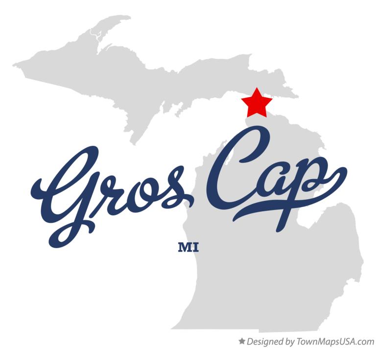 Map of Gros Cap Michigan MI