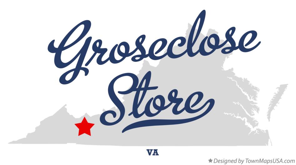 Map of Groseclose Store Virginia VA