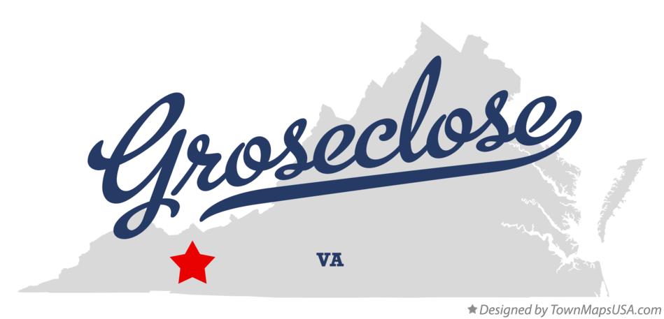 Map of Groseclose Virginia VA