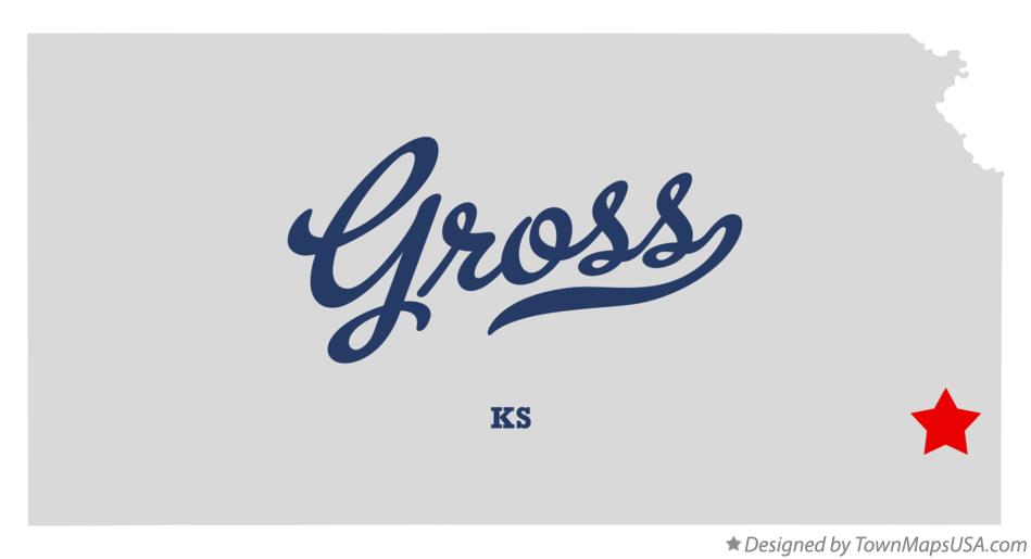 Map of Gross Kansas KS