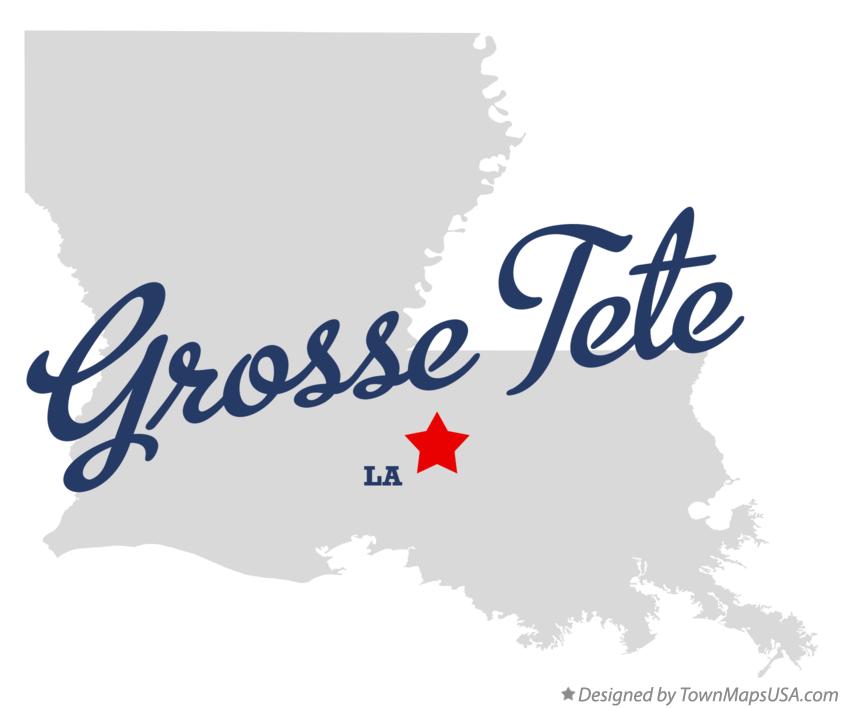 Map of Grosse Tete Louisiana LA