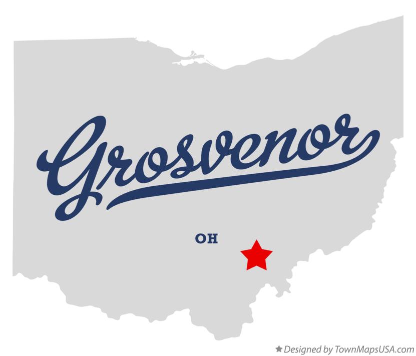Map of Grosvenor Ohio OH