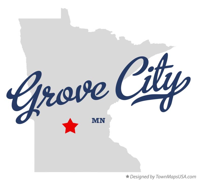 Map of Grove City Minnesota MN