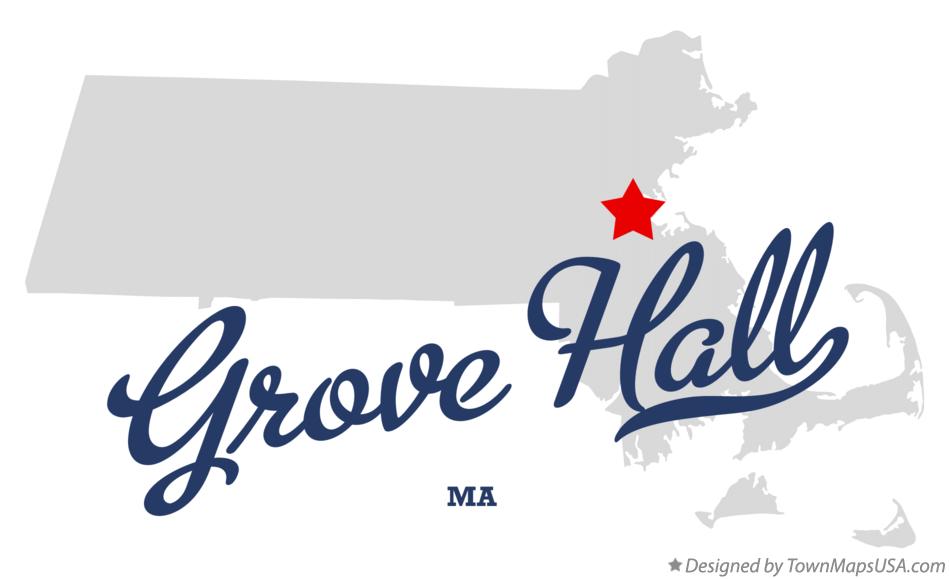 Map of Grove Hall Massachusetts MA