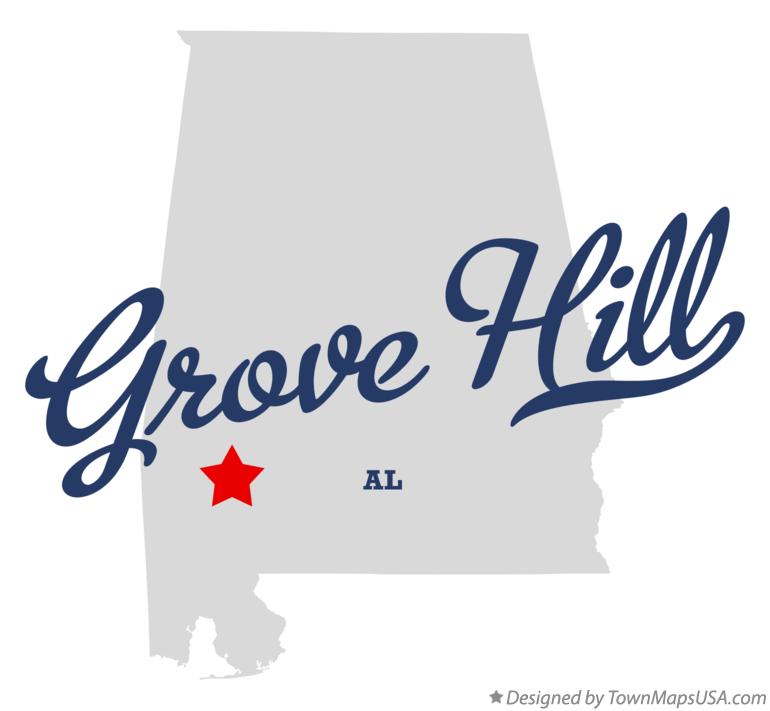 Map of Grove Hill Alabama AL