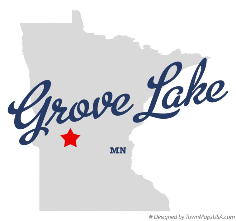 Map of Grove Lake Minnesota MN