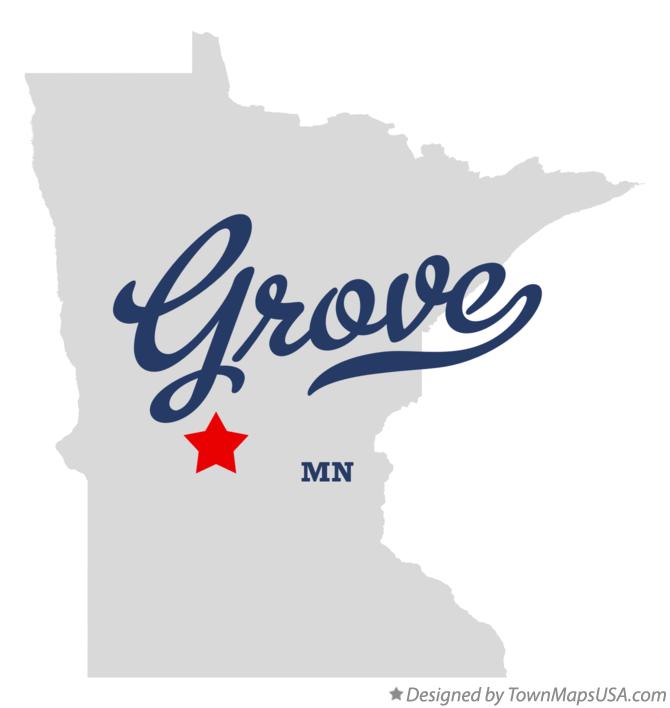 Map of Grove Minnesota MN