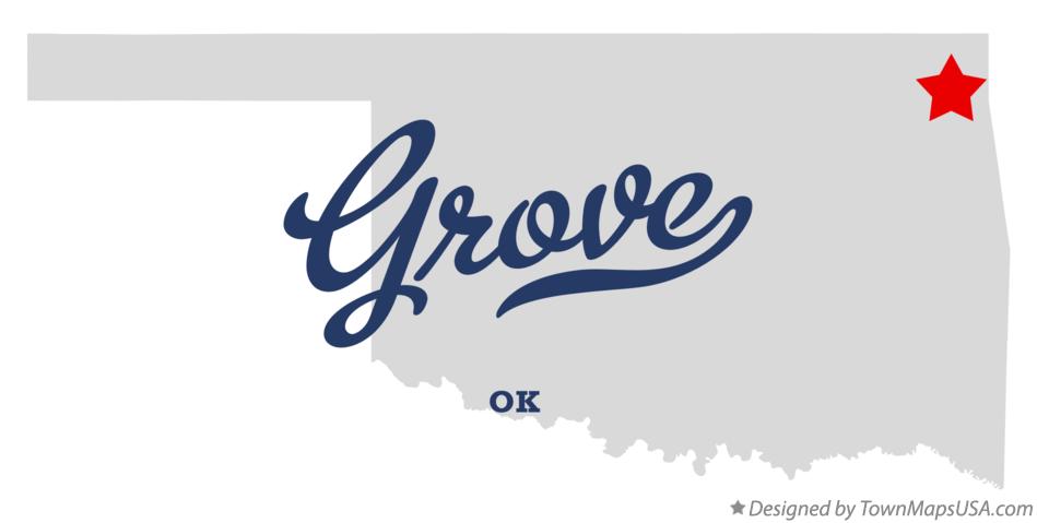 Map of Grove Oklahoma OK