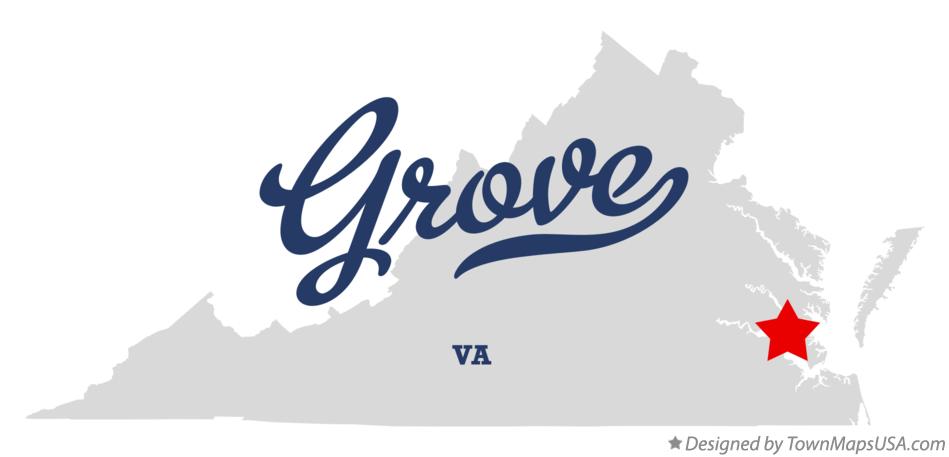 Map of Grove Virginia VA