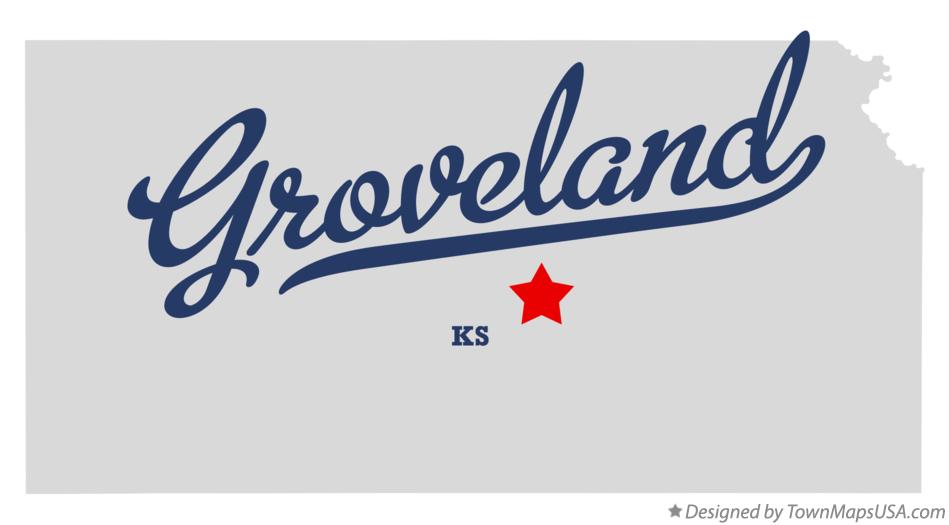 Map of Groveland Kansas KS