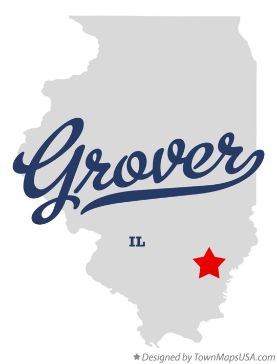 Map of Grover Illinois IL