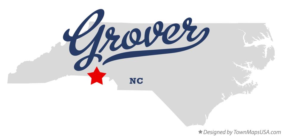 Map of Grover North Carolina NC