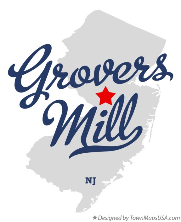 Map of Grovers Mill New Jersey NJ