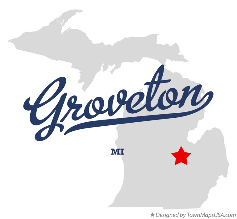 Map of Groveton Michigan MI