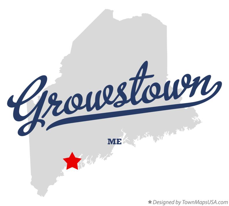 Map of Growstown Maine ME