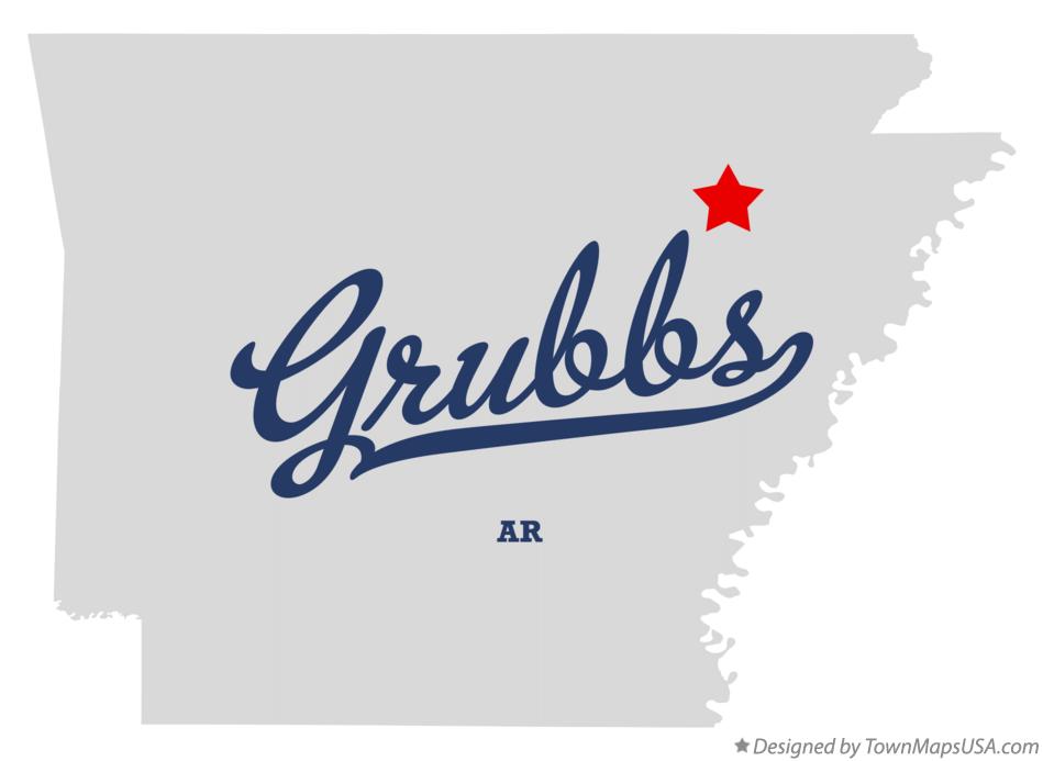 Map of Grubbs Arkansas AR