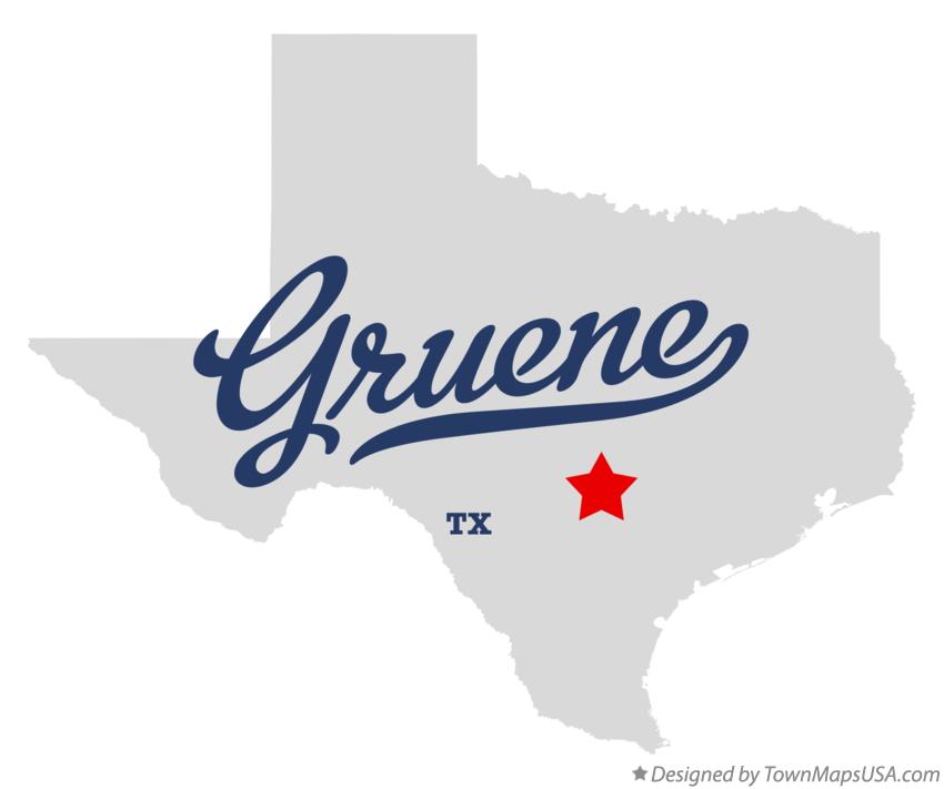 Map of Gruene Texas TX