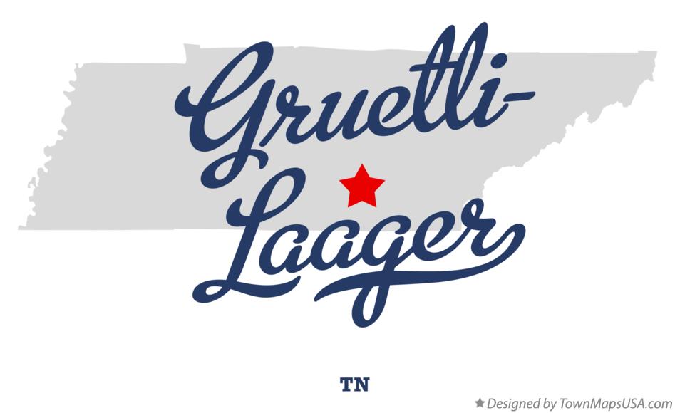 Map of Gruetli-Laager Tennessee TN