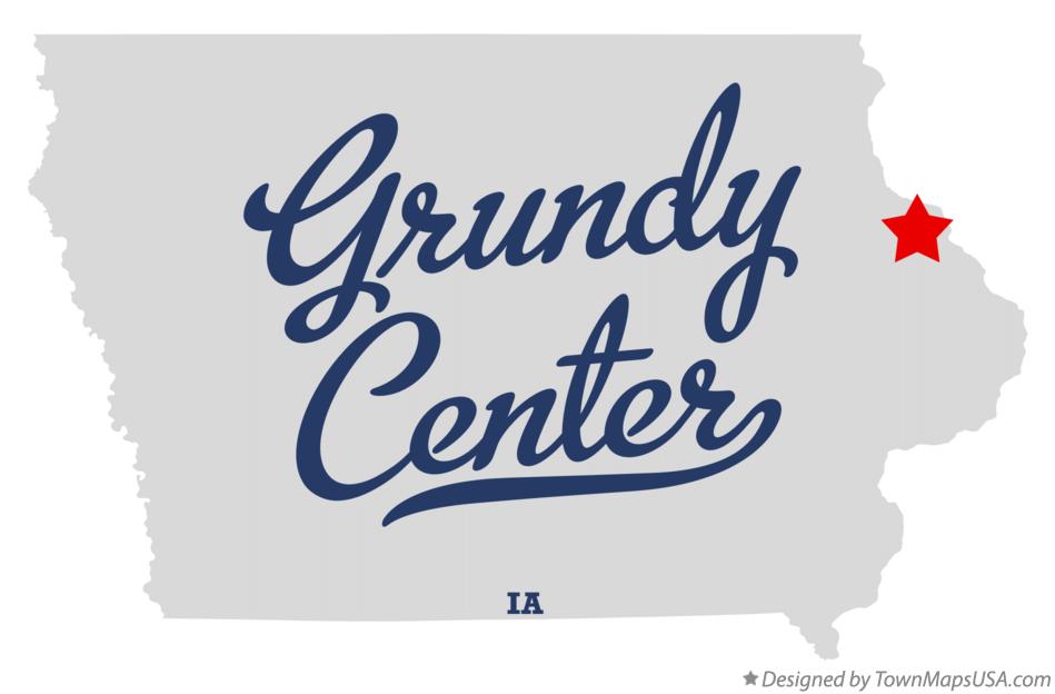 Map of Grundy Center Iowa IA