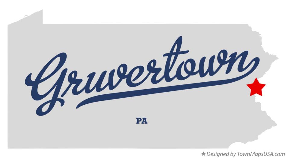 Map of Gruvertown Pennsylvania PA
