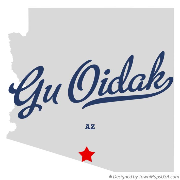 Map of Gu Oidak Arizona AZ