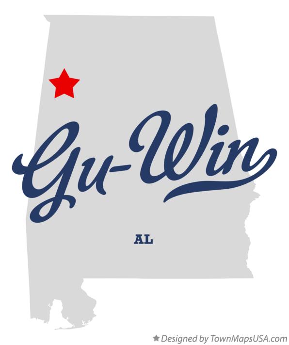 Map of Gu-Win Alabama AL