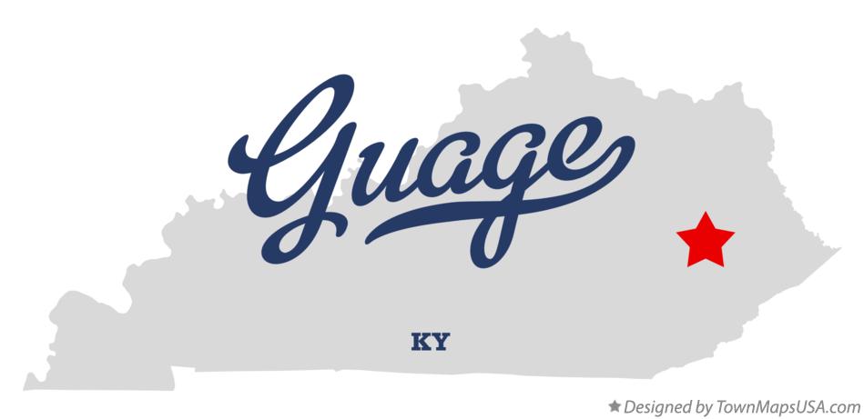 Map of Guage Kentucky KY