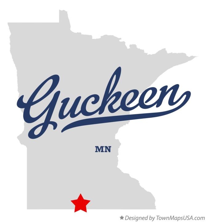 Map of Guckeen Minnesota MN
