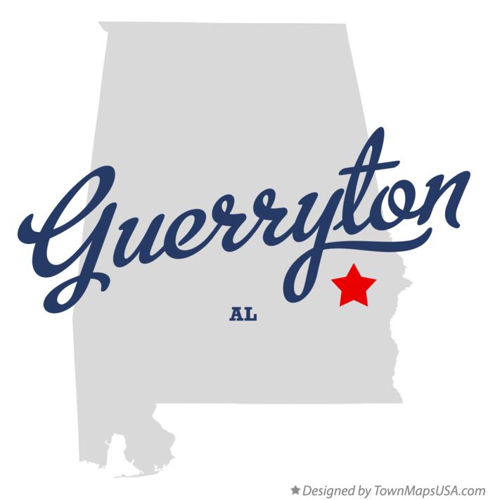 Map of Guerryton Alabama AL