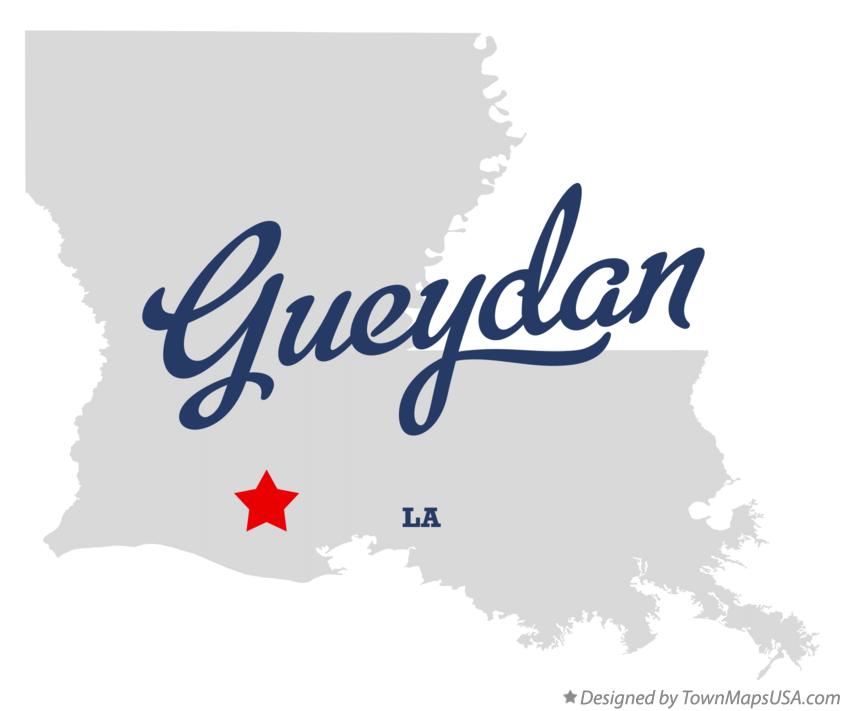 Map of Gueydan Louisiana LA