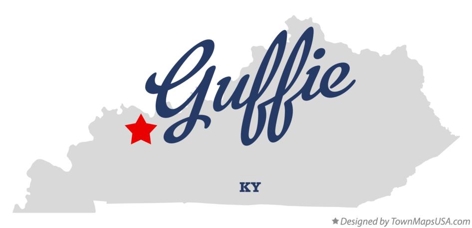 Map of Guffie Kentucky KY