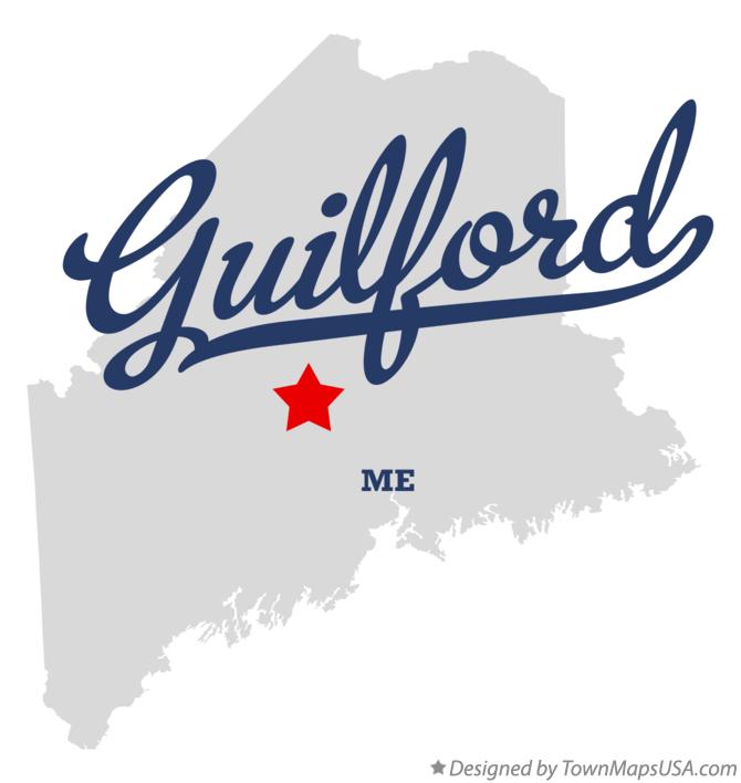 Map of Guilford Maine ME