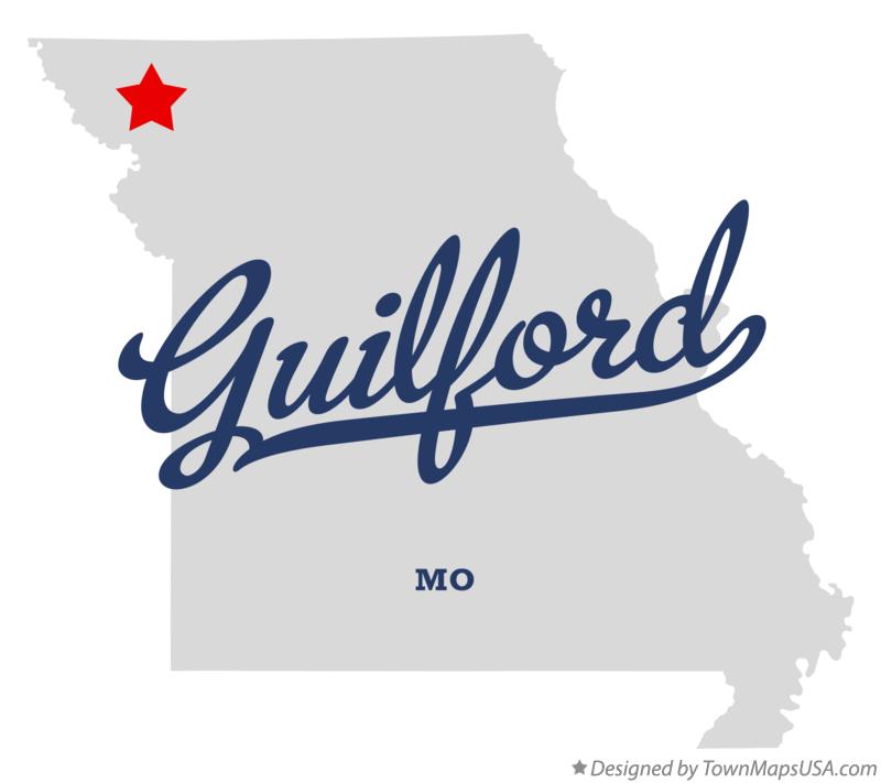 Map of Guilford Missouri MO