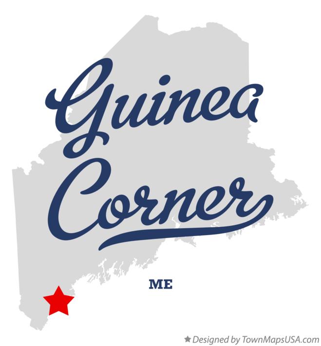 Map of Guinea Corner Maine ME