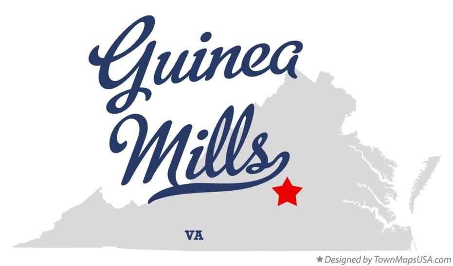 Map of Guinea Mills Virginia VA