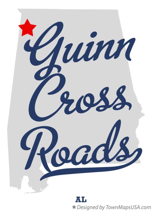 Map of Guinn Cross Roads Alabama AL