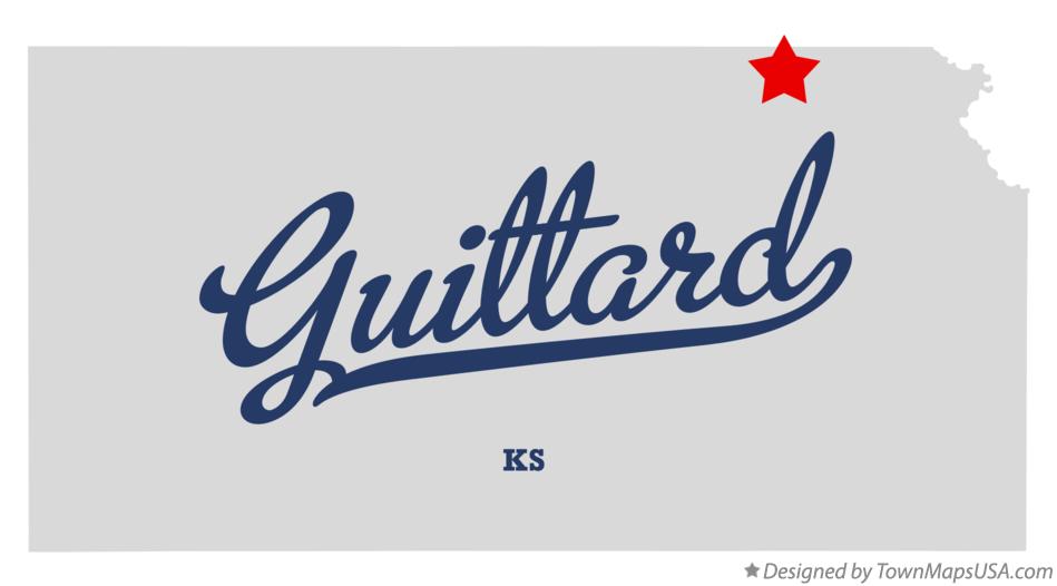 Map of Guittard Kansas KS