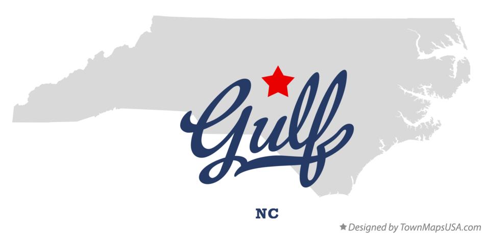 Map of Gulf North Carolina NC