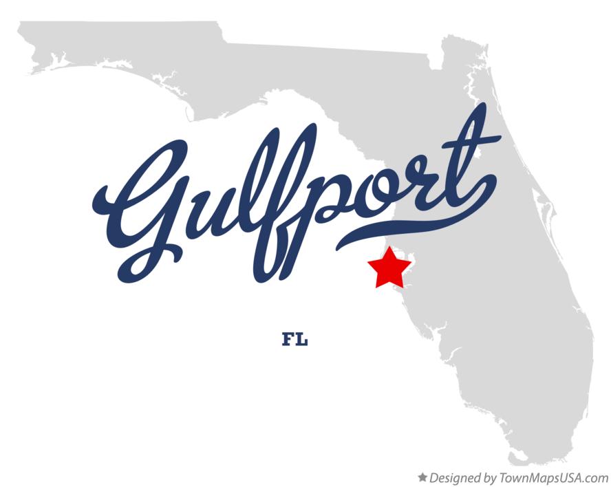 Map of Gulfport Florida FL