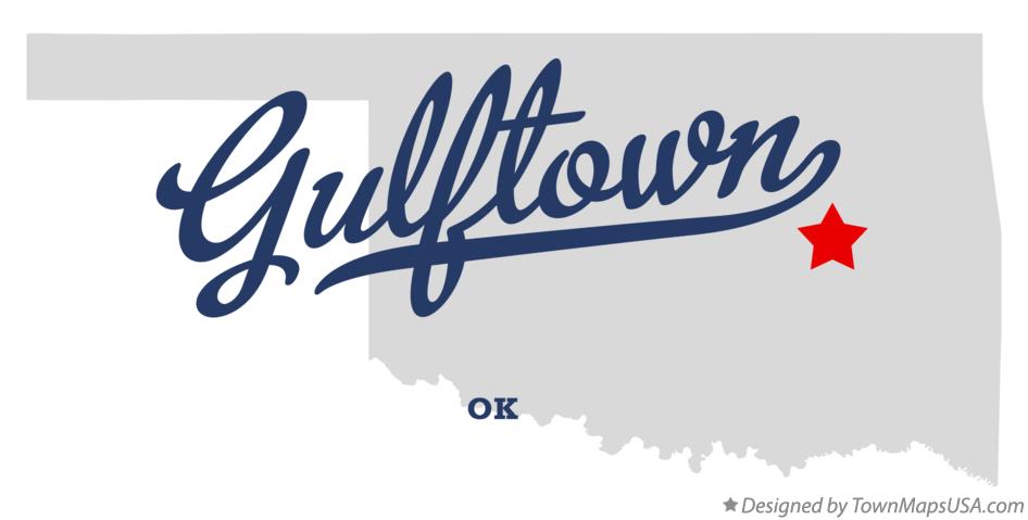 Map of Gulftown Oklahoma OK