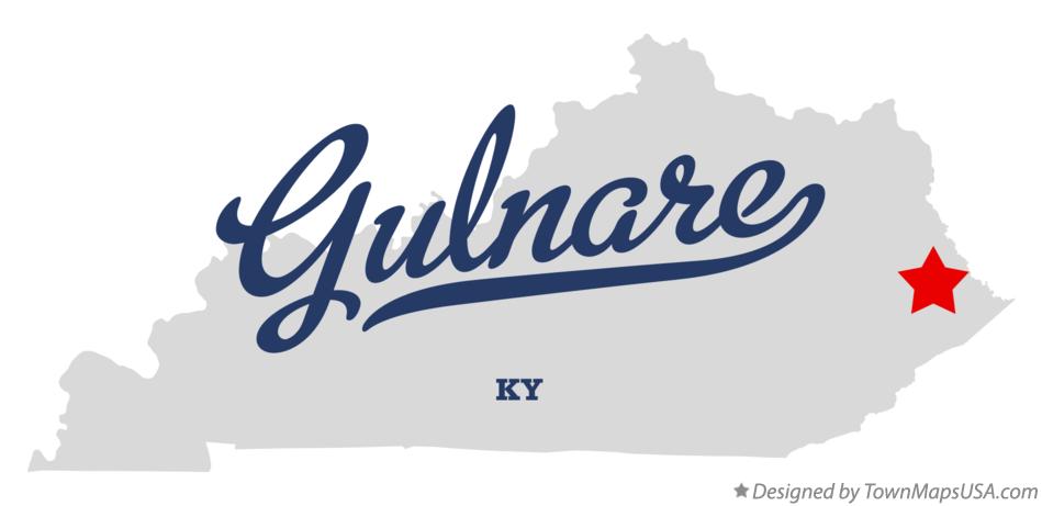 Map of Gulnare Kentucky KY