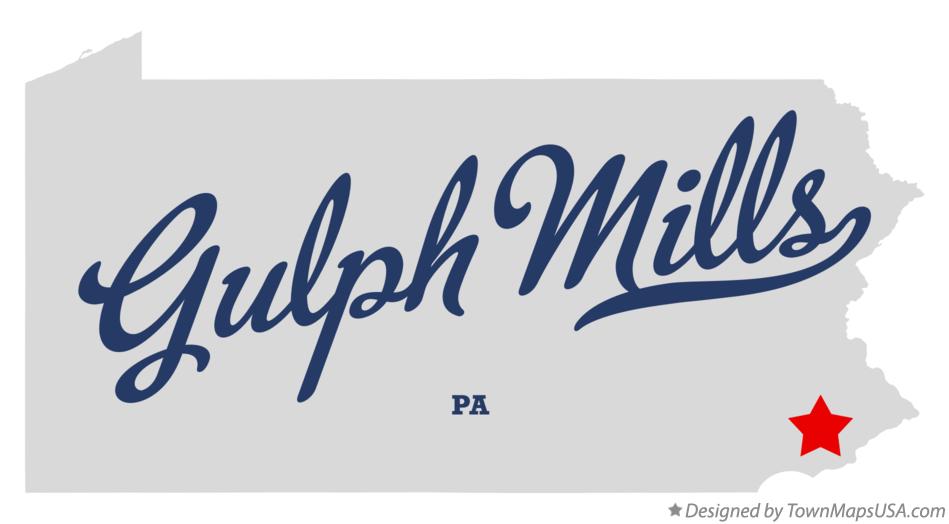 Map of Gulph Mills Pennsylvania PA