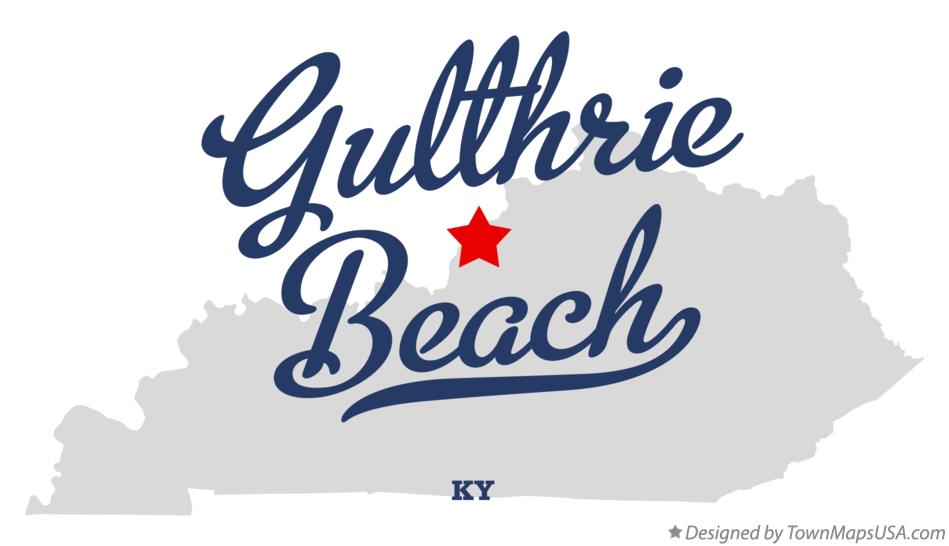 Map of Gulthrie Beach Kentucky KY
