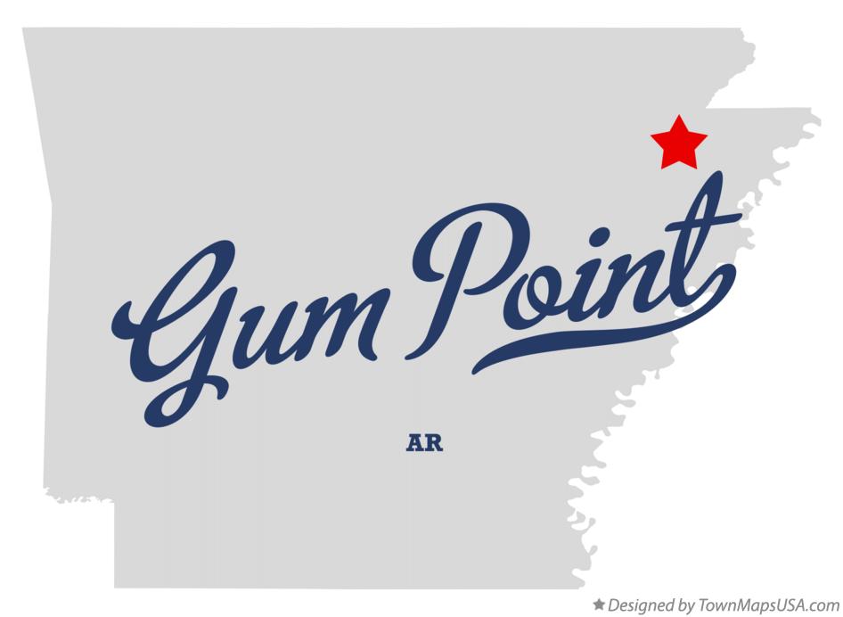 Map of Gum Point Arkansas AR