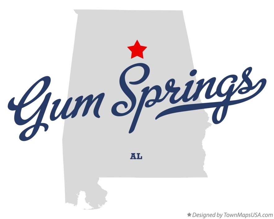 Map of Gum Springs Alabama AL