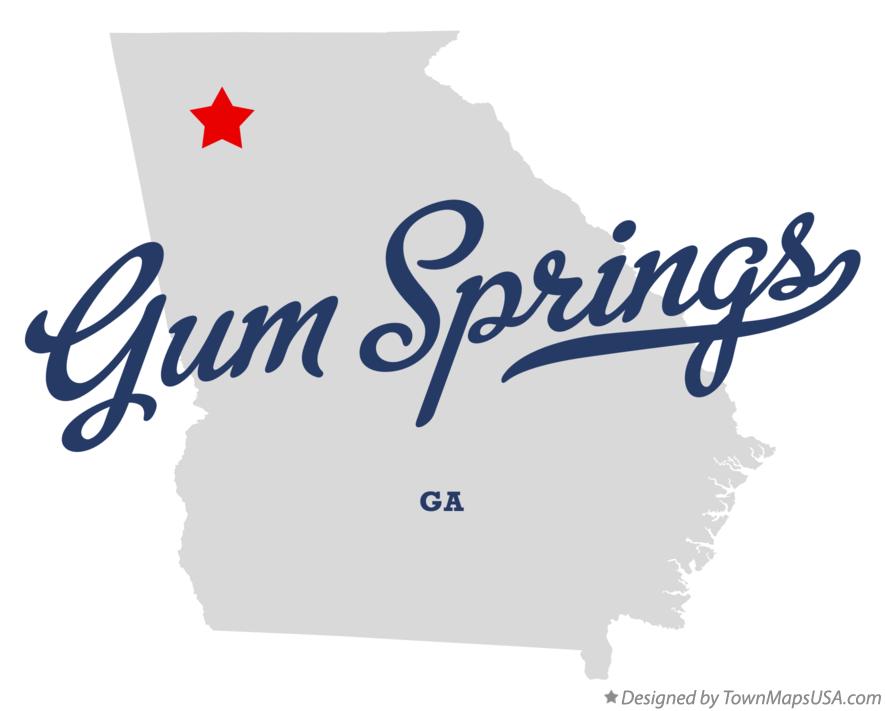 Map of Gum Springs Georgia GA