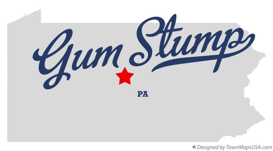 Map of Gum Stump Pennsylvania PA
