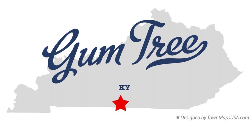 Map of Gum Tree Kentucky KY