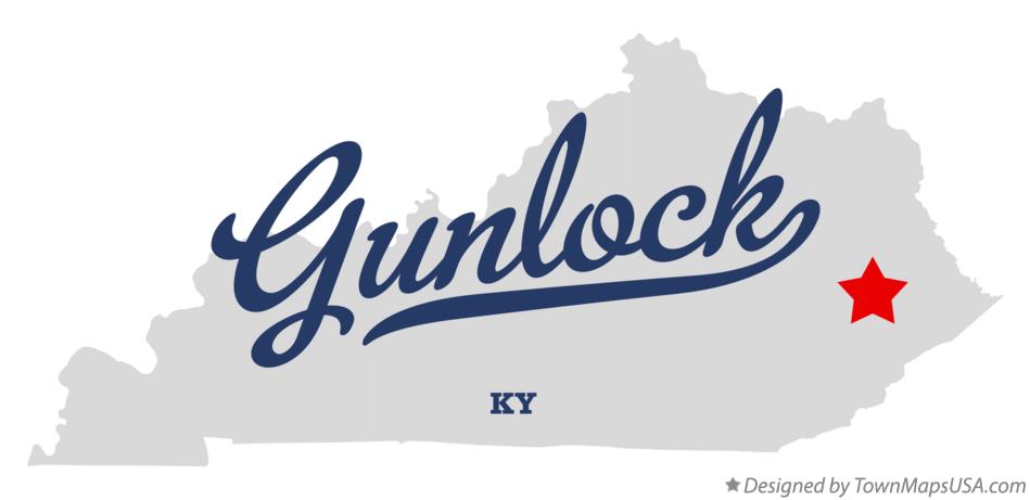 Map of Gunlock Kentucky KY
